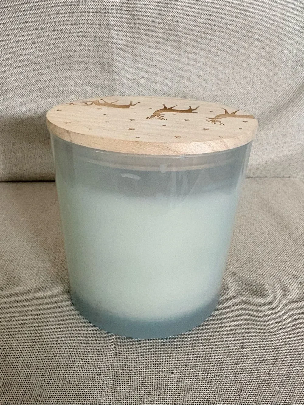 Sand + Fog White Cypress Natural Wax Blend 3 Wick Candle  New. 21 ounce